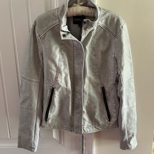 Grey Leather Jacket